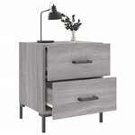 vidaXL Tables de chevet 2 Pièces sonoma gris 40x35x47 5 cm