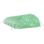 vidaXL Serre avec cadre en acier vert 60 m² 12x5x2 3 m