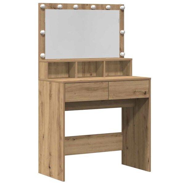 vidaXL Table de Toilette chêne artisanal 80 x 41 x 134.5 cm