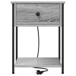 vidaXL Cabinet de chevet avec tiroir 2 Pièces Gris Sonoma 42 x 41 x 56 cm