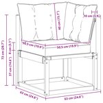 vidaXL Canapé d'angle d'extérieur