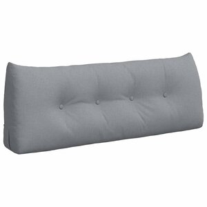 vidaXL Coussin de Dos Gris clair 120 x 24 x 50 cm tissu