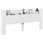 vidaXL Armoire tête de lit avec LED blanc 220x16 5x103 5 cm