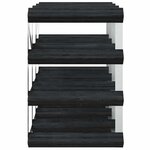 vidaXL Casier à bouteilles pour 12 bouteilles Noir Bois de pin solide