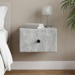 vidaXL Cabinet de chevet mural Gris béton 34 5 x 33 x 20 cm