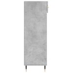 vidaXL Armoire à chaussures gris béton 60x35x105 cm bois d'ingénierie