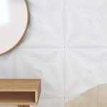 vidaXL Panneaux muraux 12 Pièces blanc 50x50 cm XPS 3 m² étoile