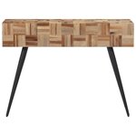 vidaXL Table console 110x34x80 cm teck de récupération massif