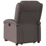 vidaXL Fauteuil inclinable de massage électrique marron foncé