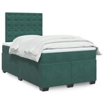 vidaXL Sommier à lattes de lit avec matelas vert foncé 120x190 cm