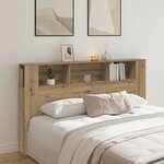 vidaXL Armoire de tête de lit chêne artisanal 180x18 5x102 5 cm