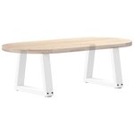 vidaXL Pieds de table basse en forme de V  2 pièces  blanc  40 x (30-31 3) cm  acier