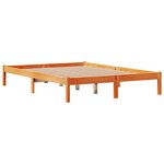 vidaXL Cadre de lit et tête de lit sans matelas cire marron 160x200 cm