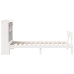 vidaXL Lit bibliothèque sans matelas blanc 90x190cm bois de pin massif