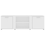 vidaXL Meuble TV Blanc 120x34x37 cm Bois d'ingénierie