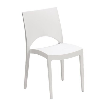 Chaise empilable en polypropylène - materiel chr pro - blanc - polypropylène