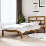 vidaXL Cadre de lit Marron miel Bois de pin massif 100x200 cm
