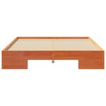 vidaXL Cadre de lit surélevé Marron 120 x 200 cm Bois massif en pin