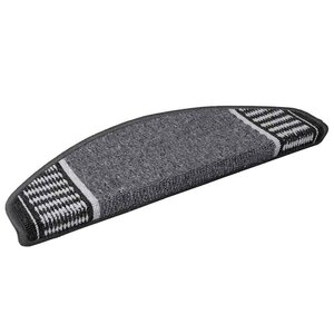 vidaXL Tapis d'escalier auto-adhésifs 15 Pièces Anthracite 65 x 21 x 4 cm