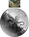 Monnaie MAYA DRAGON 1/500 Oz Platine 25$ Liberia 2026 (PRÉCOMMANDE)