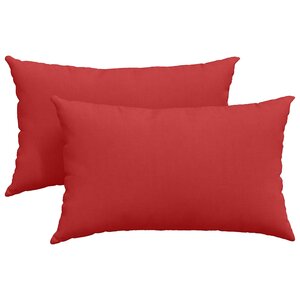 vidaXL Coussins de canapé 2 Pièces Rouge 50 x 30 cm tissu