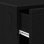 vidaXL Buffet Chêne noir 30 x 42 5 x 93 cm Bois d'ingénierie