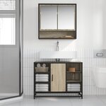 vidaXL Meuble de salle de bain avec lavabo Chêne Sonoma 80 x 33 x 60 cm Bois d'ingénierie