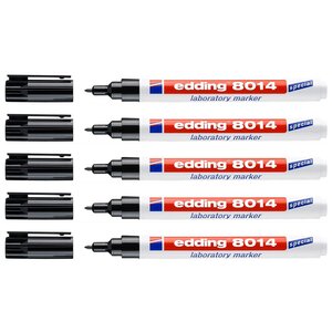 Maqueur Spécial Laboratoire 8014 Noir Pointe Fine 1 mm x 5 EDDING