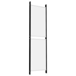 vidaXL Cloison de séparation 4 panneaux Blanc 200x180 cm Tissu