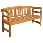 vidaXL Banc de jardin avec coussin 157 cm Bois d'acacia massif