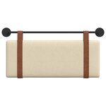 vidaXL Tête de lit suspendue Crème PU antique
