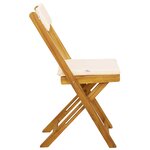 vidaXL Chaises de bistrot d'extérieur 2 Pièces Crème blanc