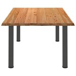 vidaXL Table à manger marron clair bois de chêne massif rectangulaire
