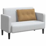 vidaXL Coussin de Dos Marron 80 x 50 cm Tissu en velours côtelé