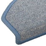 vidaXL Tapis d'escalier auto-adhésifs 15 Pièces Gris clair et bleu