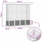 vidaXL Lit Élevé avec Treillis et Toit Marron 202 x 40 x 138 cm PP