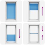 vidaXL Store plissé bleu 70x100 cm largeur du tissu 69 4 cm polyester