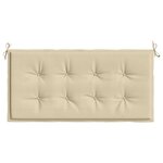 vidaXL Coussin de banc de jardin beige 100x50x4 cm tissu oxford