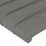 vidaXL Tête de lit Gris foncé 200x5x118/128 cm Tissu