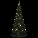 vidaXL Sapin de Noël artificiel pré-éclairé avec guirlandes vert 210cm