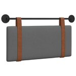 vidaXL Tête de lit suspendue Gris foncé PU antique