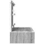 vidaXL Table de Toilette Gris 100 x 40 x 70 cm Bois d'ingénierie