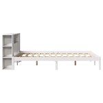 vidaXL Lit bibliothèque sans matelas blanc 120x200 cm bois pin massif