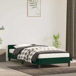 vidaXL Cadre de lit sans matelas vert foncé 100x200 cm velours