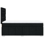 vidaXL Sommier à lattes de lit avec matelas Noir 100x200 cm Tissu