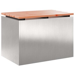 vidaXL Banc de jardin Argent 60 x 40 x 43 cm Acier inoxydable