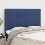 vidaXL Tête de lit Bleu 144x5x118/128 cm Tissu