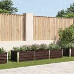 vidaXL Lit surélevé de jardin Marron 240x80x45 cm Acier galvanisé