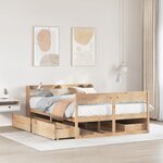 vidaXL Cadre de lit sans matelas 140x190 cm bois de pin massif