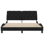 vidaXL Cadre de lit sans matelas noir 160x200 cm tissu